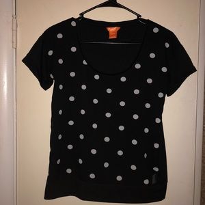 Joe Fresh Black polka dot top
